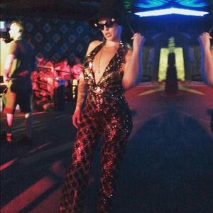 L’Atiste Halter Mermaid Sequin Jumpsuit